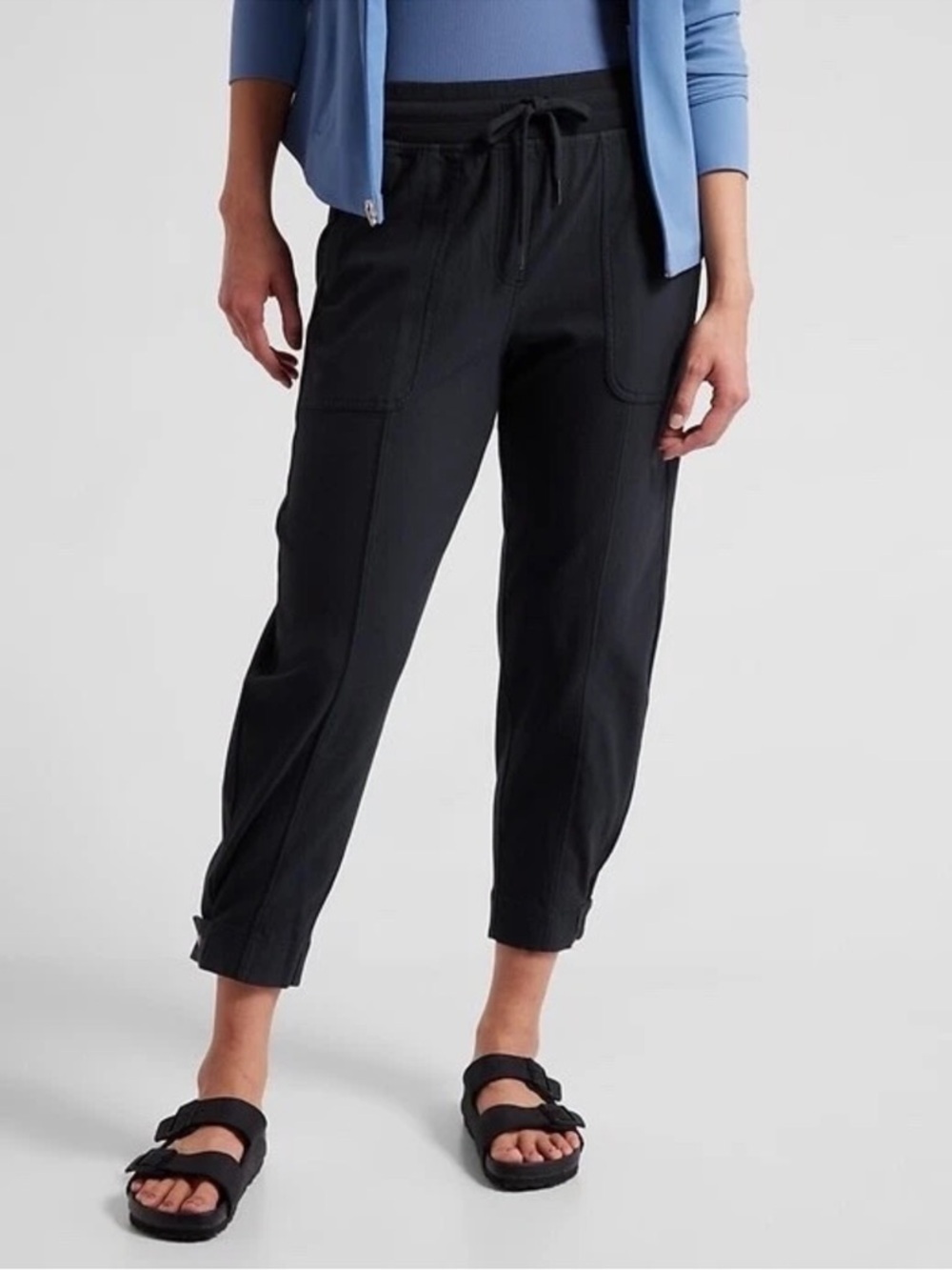 Athleta Farallon Weekender Jogger Snap Ankle Pant Black Size XS P